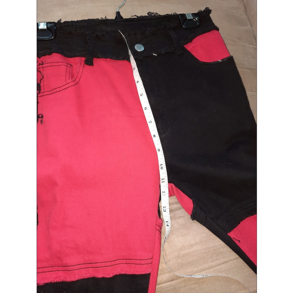Colorblock Straight Leg Jeans - Picture 3 of 3